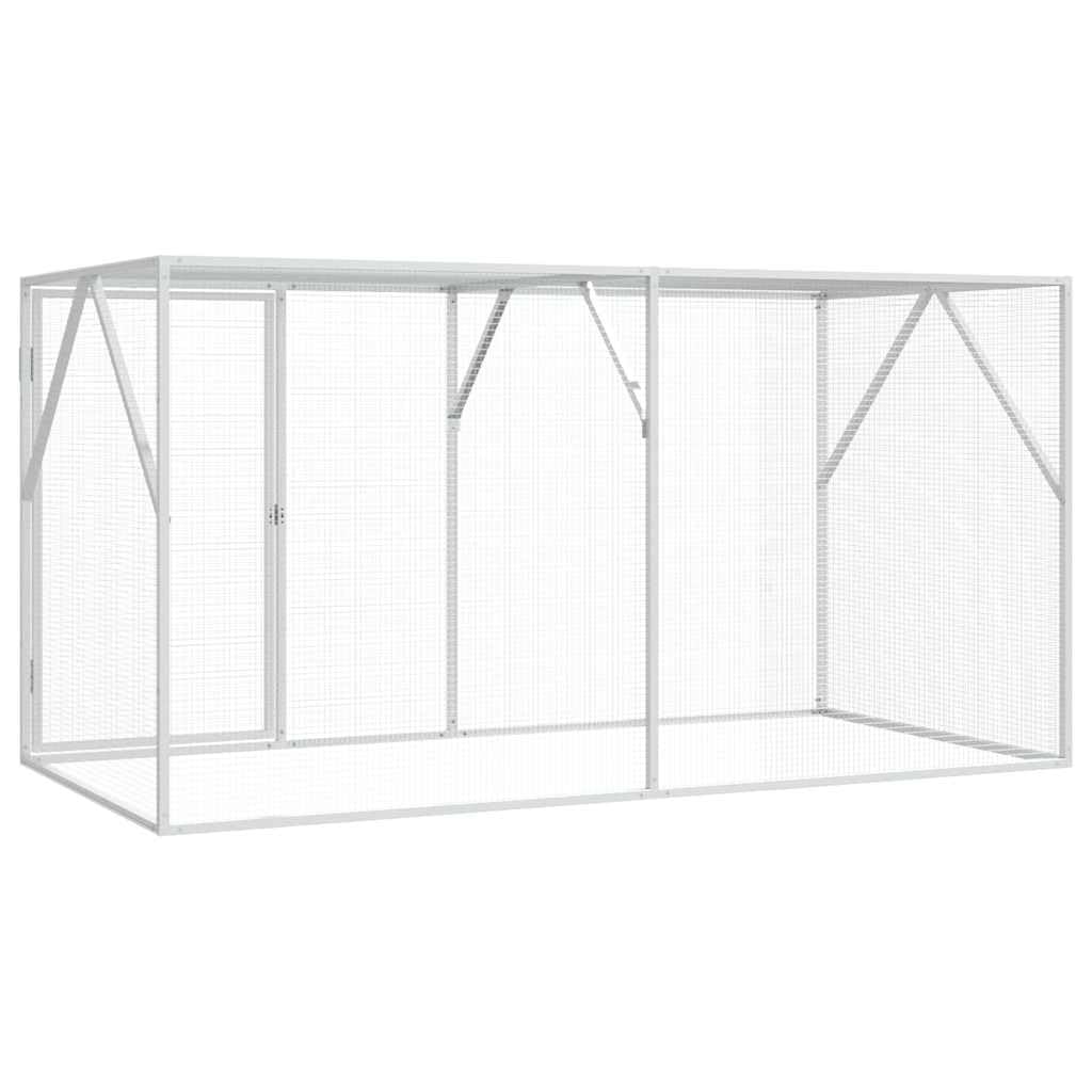 INLIFE Vogelkäfig Anthrazit 208 x 102 x 108 cm Verzinkter Stahl,Tier- & Haustierbedarf,Haustierbedarf,Vogelbedarf,Vogelkäfige & -ständer,Anthrazit,17.85 KG,4100925