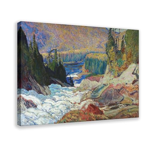 Toile Chutes de Montréal d'artiste peintre impression salon de luxe