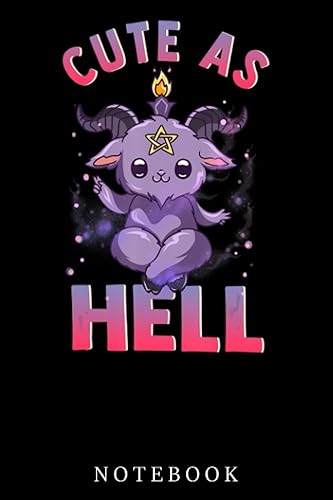 Cute Anime Kawaii Baphomet Pastel Satanic Goth Pun Notebook
