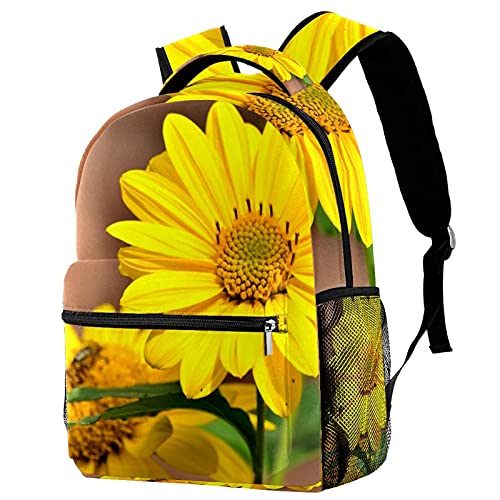 Sac à dos d'école pour garçons et filles au motif floral rouge léger et durable Multicolore 08