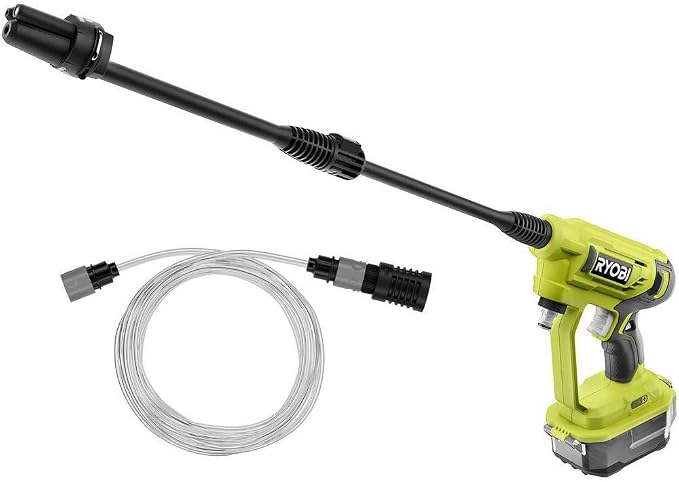 Amazon.com: RYOBI RY120350 ONE+ 18 V 320 PSI 0.8 GPM limpiador inalámbrico  de energía para agua fría (solo herramienta)