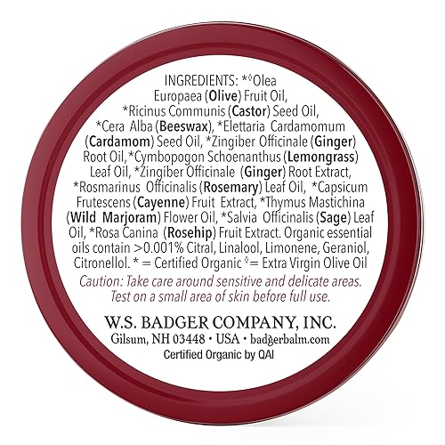 Sore Muscle Rub, Cayenne Pepper And Ginger, Organic Sore