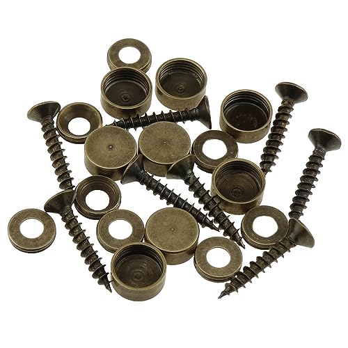 Tornillos decorativos de latón redondos 12 mm con tapa x8 miniatura 5