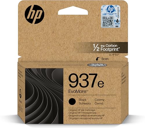 HP 937e cartouche d'encre noir EvoMore jet d'encre imprimante bureau consommable d'origine