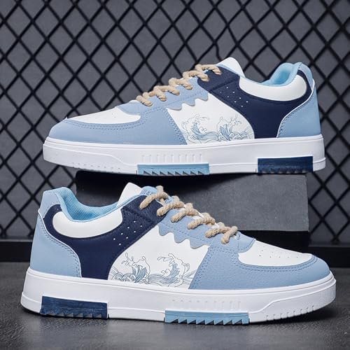 Men's Retro Color Block Skate Tennis Lightweight Soft Walking Shoes Breathable Trend Sneakers Casual Shoes4