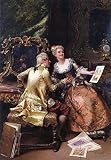 SERAVE Affiche D'art Moderne Posters Décoration Murale Peinture à l'huile classique La critique de son maître de dessin par Césare-auguste Detti pour la décoration intérieure 60x90cm
