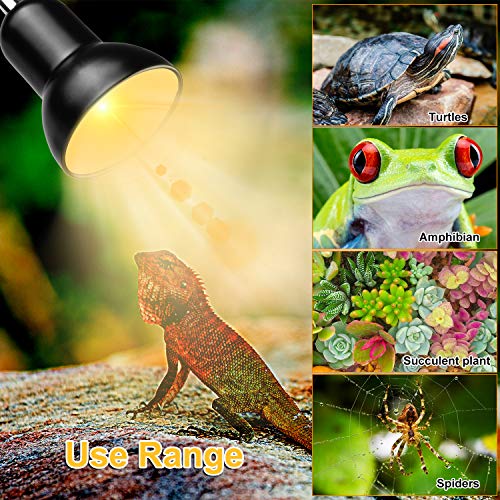 Dallfoll Reptile Heat Lamps, Turtle Lamp Uva/Uvb Turtle Aquarium Tank Heating Lamps With Clamp thumb #2