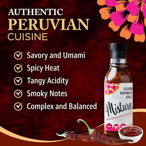 Image of Mistura Peruvian Aji Marinade - Anticucheria 12oz, 1 Pack | Authentic Peruvian aji marinade sauce - traditional anticucheria grilling seasoning for chicken, carne asada, fish & beef