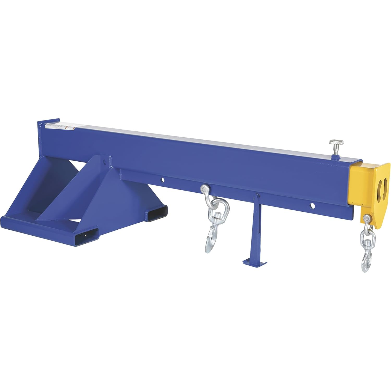 Vestil LM-1T-8-24 Steel Telescoping Lift Boom 24 In. Fork Pocket Center 8,000 Lb. Capacity Blue and Yellow