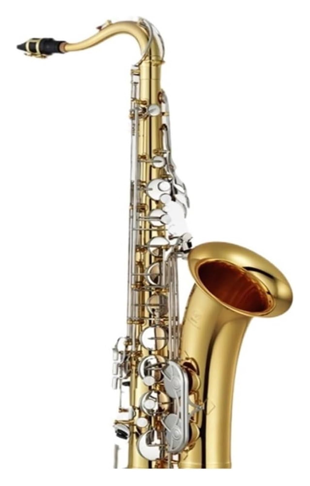 Musikinstrumente mit Schalenknopf, Saxophon. Tenor B-Dur Anfängerprüfung Das Instrument Spielen