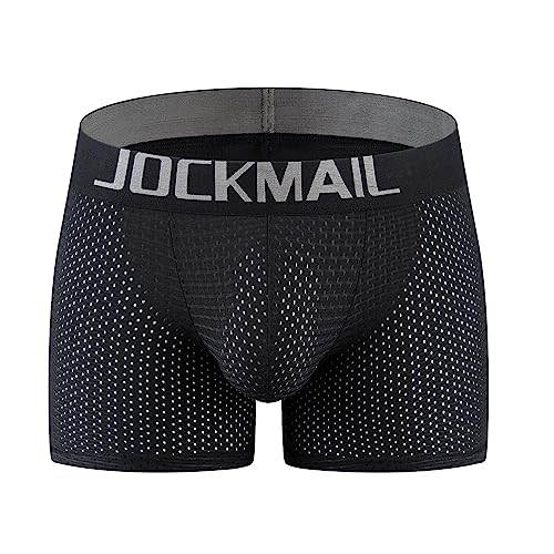 JOCKMAIL 2Pack Mens Padded Boxer Brief for Enhancing Buttocks Male Underpants Boxers Pack of 2 Padding Underwear2
