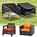 HIRALIY Housse de Protection pour Chaise de Jardin, 2 Pièces Housse Imperméable pour Fauteuil Extérieur, Bâche pour Chaise Lounge Banc Sofa en 420D Tissu Oxford, Durable et Coupe-Vent, 95x90x69cm