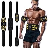 Relassy Electroestimulador Abdominal, Recargable por USB Electroestimulador Muscular, con 10 Modos y 30 Intensidades