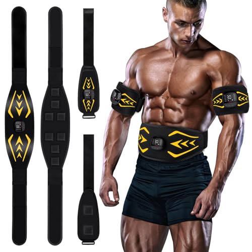 Relassy Eletroestimulador ABS, recarregável por USB eletroestimulador muscular, com 10 modos e 30 intensidades