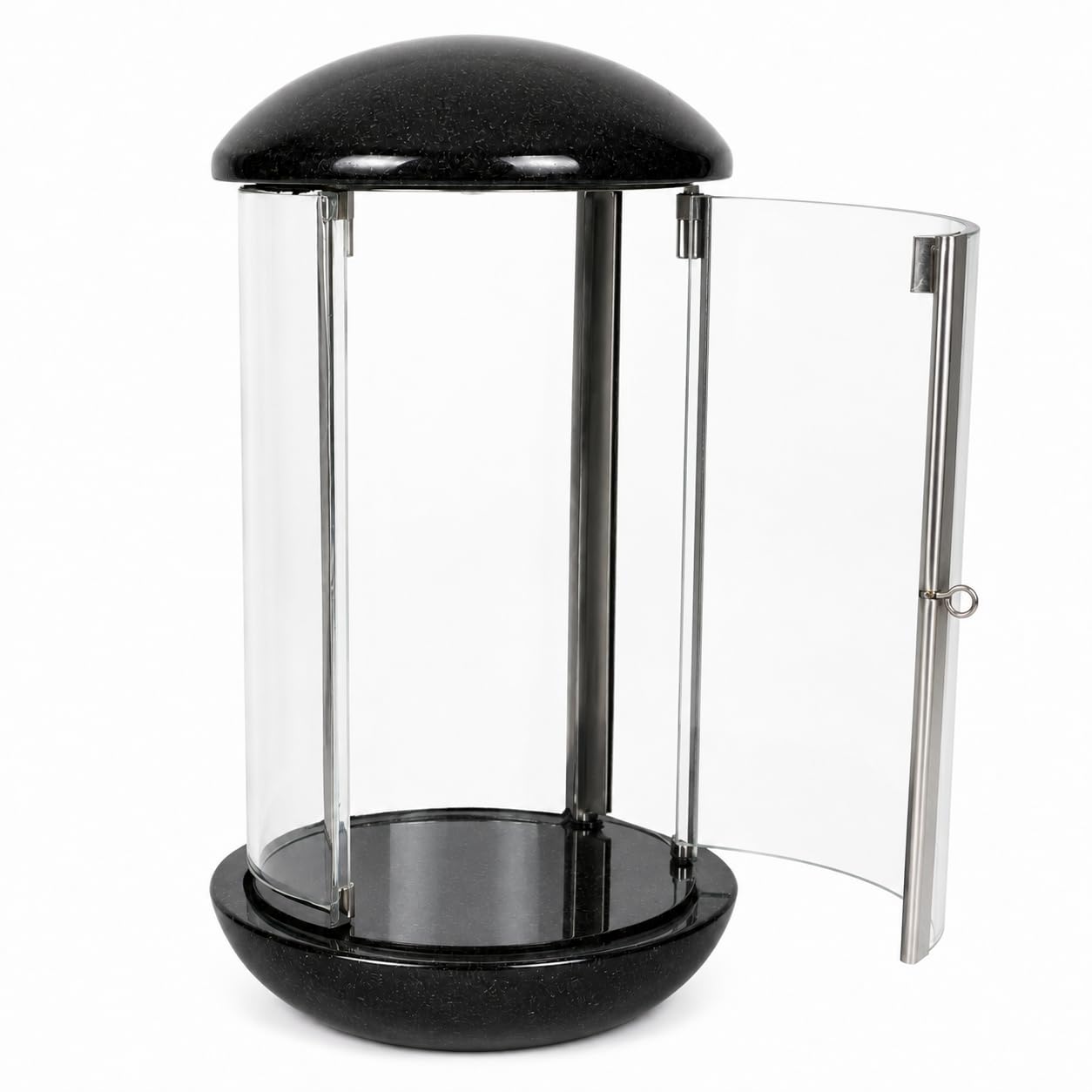 designgrab Luma - Farol para tumba (granito y cristal macizo, diámetro de 14 x 24 cm), color sueco