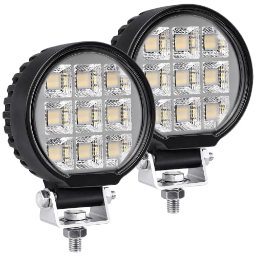 Primelux 3.6 Inch 8000LM Round LED Work Lights for Truck, 2PCS, 12V/24V