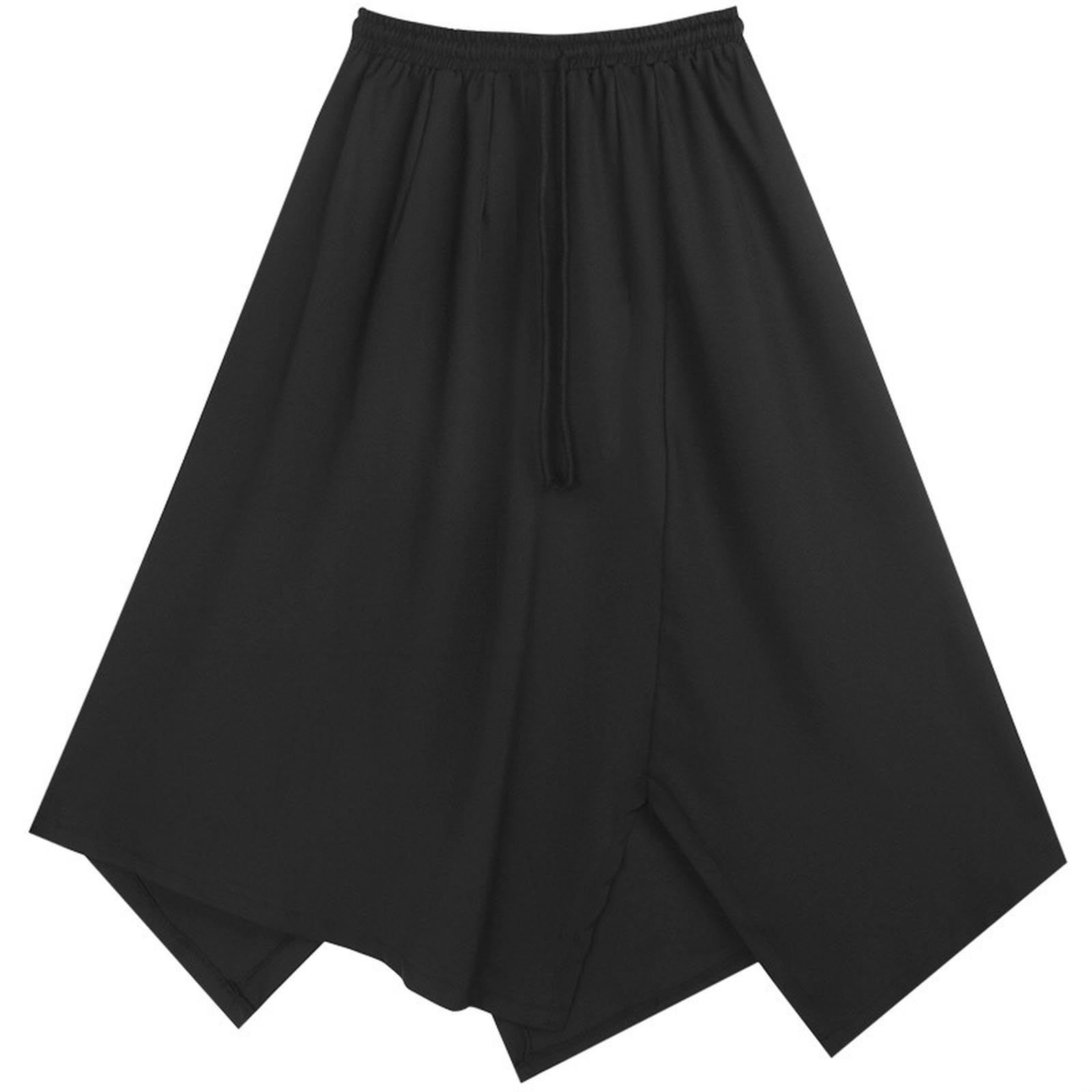 Pantaloni Gonna da Uomo dal Design Estivo dal Design Regolare Pantaloni Corti con Gonna per Giovani Uomini e Donne - Nero - 37