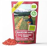 NaturaleBio Baies de Goji 950 g. Fruit séché traditionnel chinois. Végan, riche en fibres. En cas biologique, sans OGM et sans gluten.
