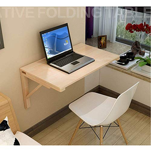 Table pliante murale gain de place pour cuisine et petit bureau LUNEZY - 4