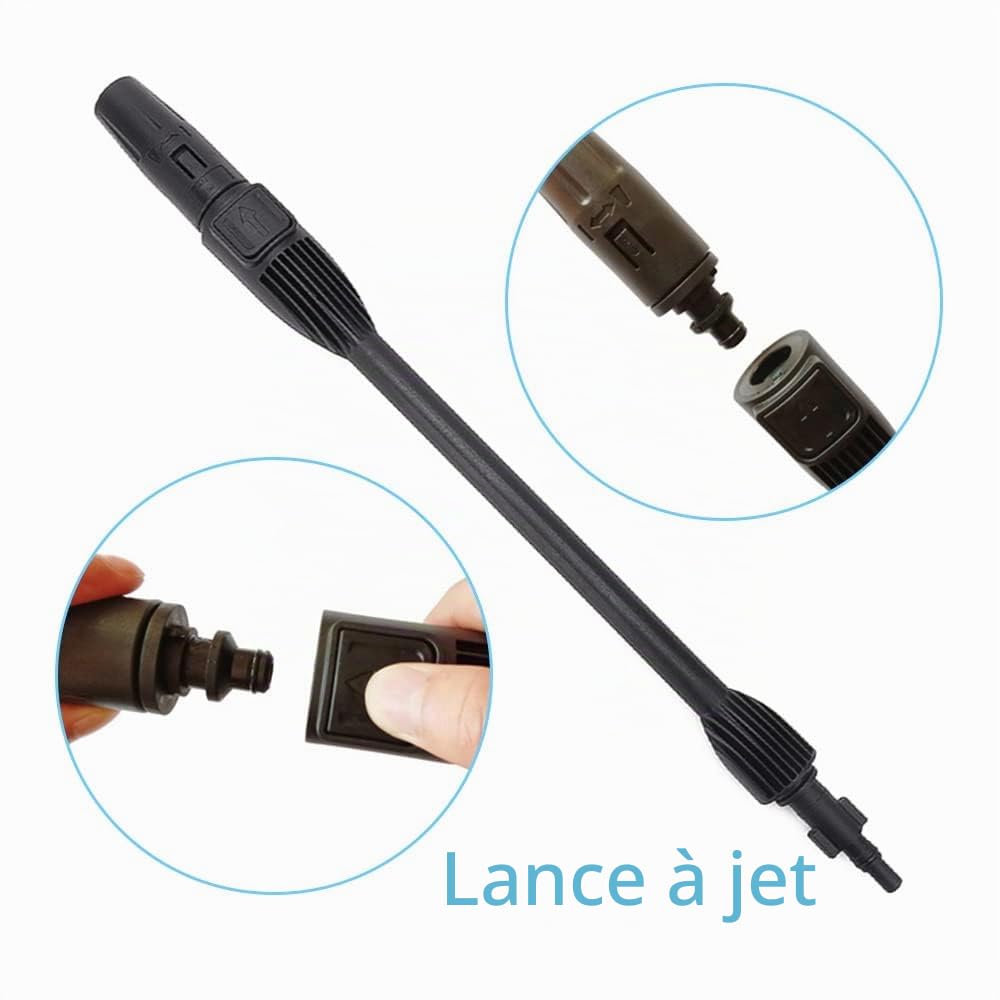 BEAR FORCE Pistolet pulvérisateur de rechange avec lance Jet, compatible avec certains nettoyeurs haute pression électriques pour Bosch