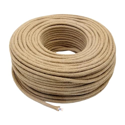 Câble électrique torsadé 5 mètres en tissu pour suspension industrielle de salon