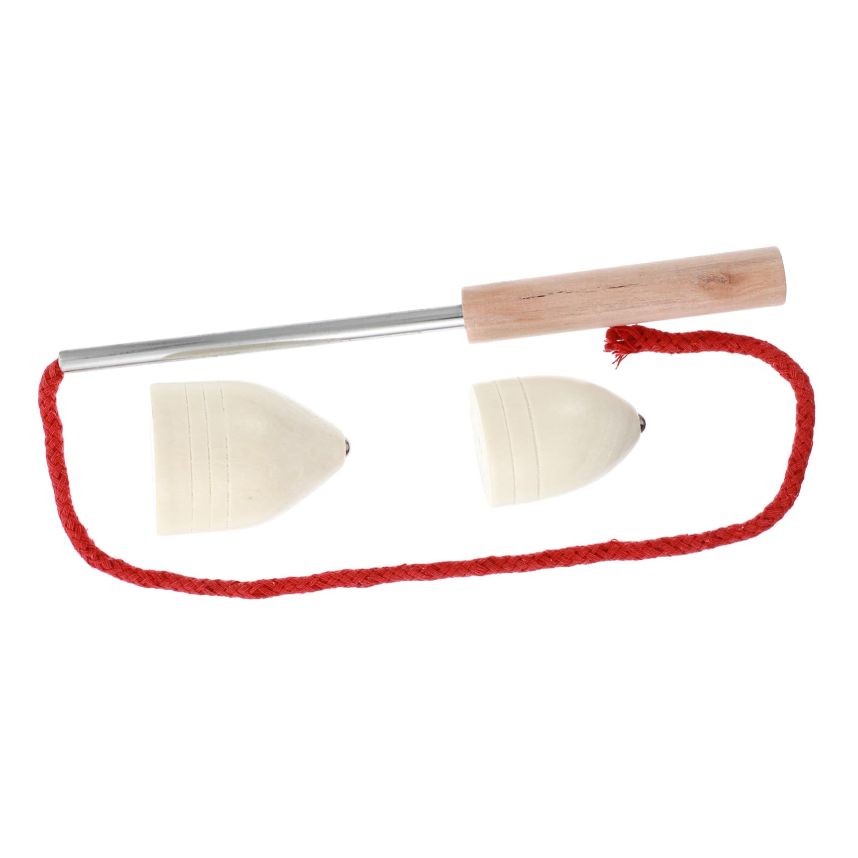 Kisangel 5 Sets Wooden Tops Vintage Whipping Tops with String for Creative Educational Playthings for Coordination and Observation Development Fun Parent Entertainment