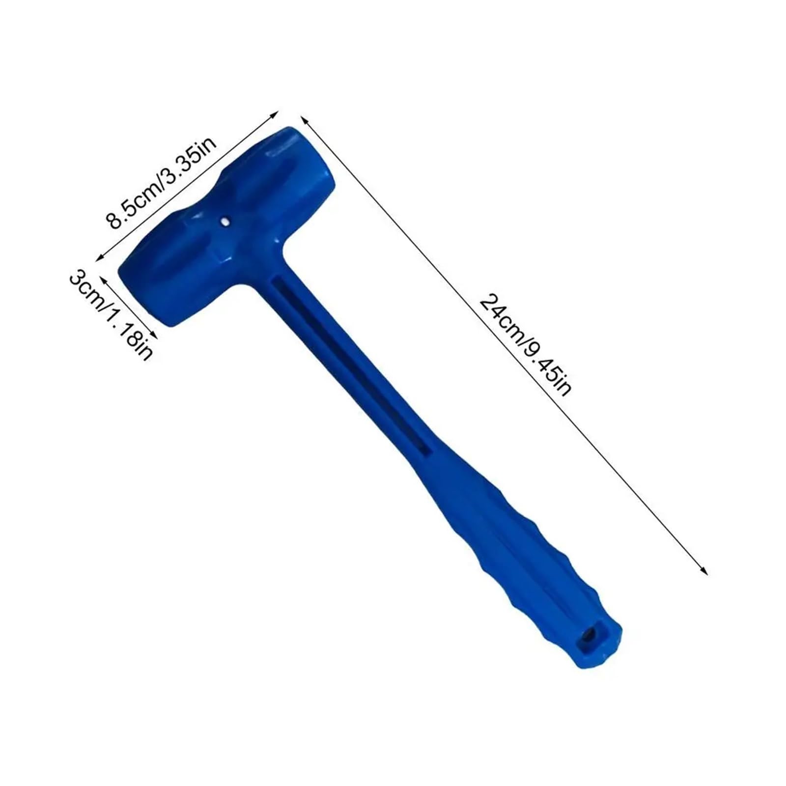 Młotek gumowy, Dwustronny miękki młotek gumowy do dekoracji podłóg domowych, narzędzi ręcznych prac jubilerskich i rzemieślniczych(Blue)