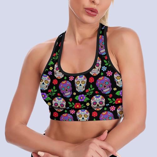 Image of Womens Comfortable Sports Bra Workout Tank Tops Racerback Fitness Gym Bra for Yoga Running