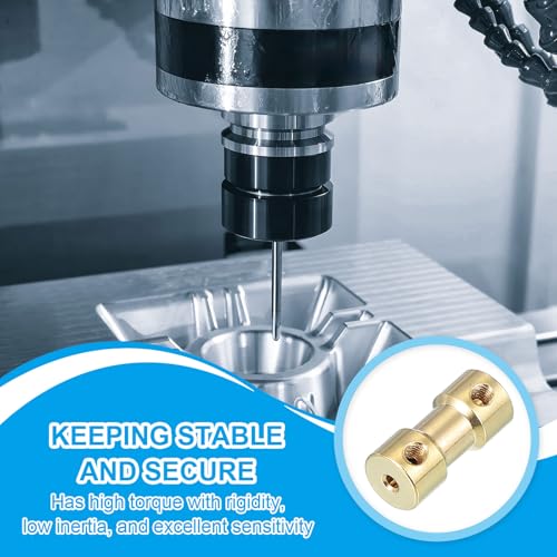 PATIKIL Wellenkupplung 3.17mm Zu 3.17mm 4 Stück Messing Motor Wellenkupplung Verlängerungsverbinder Starre Hülsen Adapter Übertragungskupplung Mit M3 Schrauben Für RC Auto Flugzeug