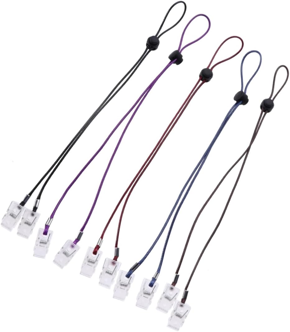 BESPORTBLE 5Pcs Napkin Clips with Chains Flexible Lanyard Napkin Holders for Clinics Home Dining and Drawing Studios Durable and Portable