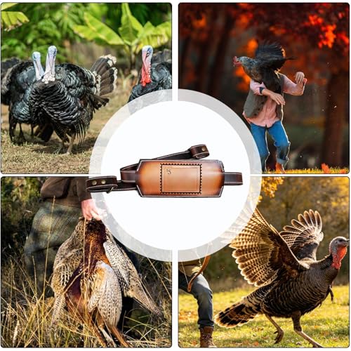 Eslinga de pavo de cuero para exteriores y juego de caza en terrenos difíciles 6