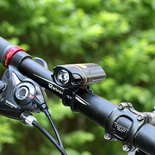 Spolite Compact Design Bike Lights Set, Front and Back Lights, IP64 Waterproof, 6 Modes Cycling Light, USB Rechargeable Tail Light