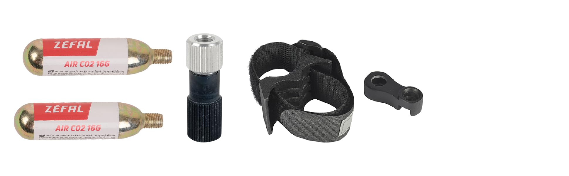 ZEFAL Kit di gonfiaggio CO2 - Gonfiatore EZ Control + 2 cartucce 16g + clip universale