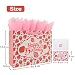 wishinside 16.5” Extra Large Strawberry Happy Birthday Gift Bag Set with Handles, Greeting Card, Tissue Papers and Stickers for Girls Kids Teens Women, Fruit Themed Birthday Design, 1 Pcs