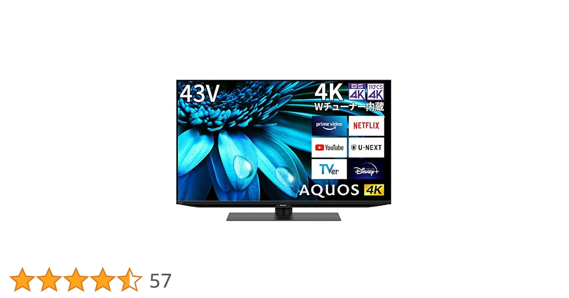 Amazon | シャープ 43V型 4K 液晶 テレビ AQUOS 4T-C43EL1