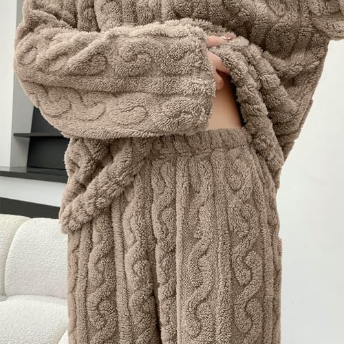 Mono con suéter y pantalón de invierno conjunto de baño cómodo 4