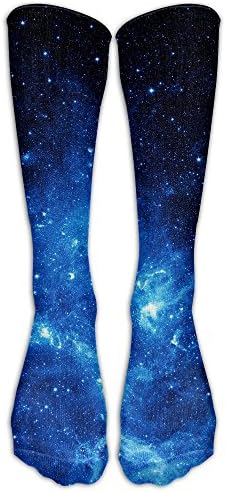 FUNINDIY Galaxy Compression Socks Soccer Socks Knee High Socks for Running, Medical, Athletic, Edema, Diabetic, Varicose Veins, Travel, Pregnancy, Shin Splints, Nursing.