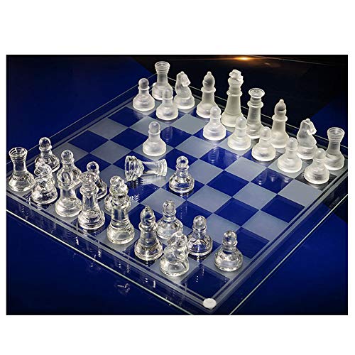 Incluye Un Tablero De Ajedrez De Cristal Fino Y 32 Piezas De Ajedrez Esmerilado Cristal Juegos Al Aire Libre O Regalos S Juego De Ajedrez De Rompecabezas De Vidrio Para Ninos Y Adultos Juegos