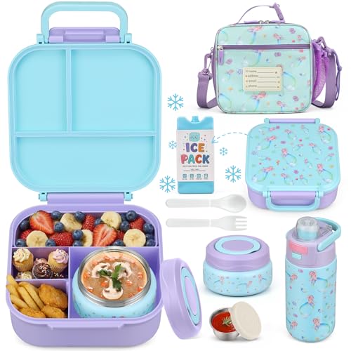 Zeekala Bento Lunch Box(Purple-Mermaid)