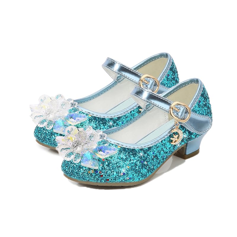 Little Girls Glitter Princess Shoe Kids Sequin Dress Shoes Girl Crystal Party Footwear Porosity Non-Slip