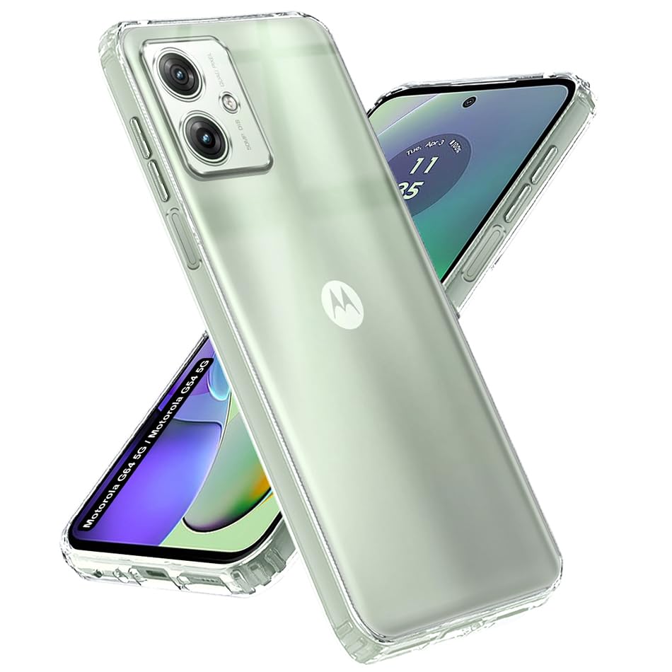 Fashionury Shockproof Back Case Cover for Motorola Moto G64 5G / Moto G54 5G | Raised Bumps for Camera & Screen Protection | Ultra Clear Soft Silicone Back Cover Case for Moto G64 5G / Moto G54 5G (B0D2THK8DR) Amazon Price History, Amazon Price Tracker