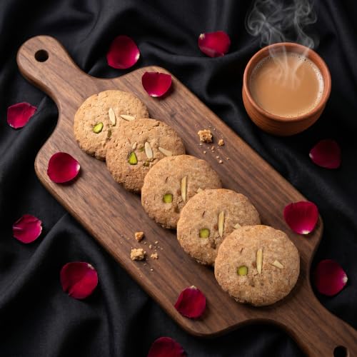 Image of Hillcrest Bakery Roasted Almond Oatmeal Cookies, 18 Pieces, 300 Grams | Premium Baked Snack | Crispy & Delicious | Tea Time Treat | Suitable for Everyday Snacking | Hygienically Packed