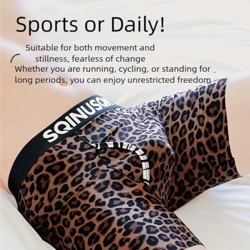 Men's Sexy Silky Underwear Printed Trunks Boxer Briefs Funny Boxer Briefs Underwear Gag Gifts for Men 3Pack2