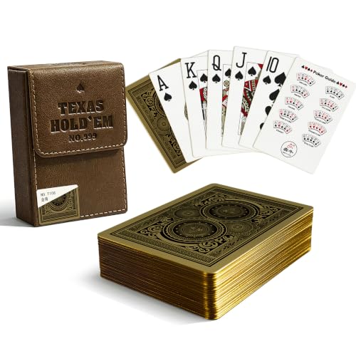 Cartas Premium Texas Hold'em Ben Niu con Estuche de Cuero