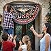 NAZENTI Personalized 250 Years of Freedom Flag, Custom 250 Year American Anniversary Banner with Family Name, 250th American Anniversary Decorations, Patriotic Banner Gifts for Family, Friend A02