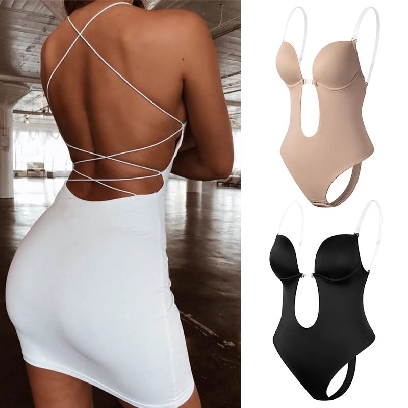 Waist trainer shapewear push up avec décolleté plongeant