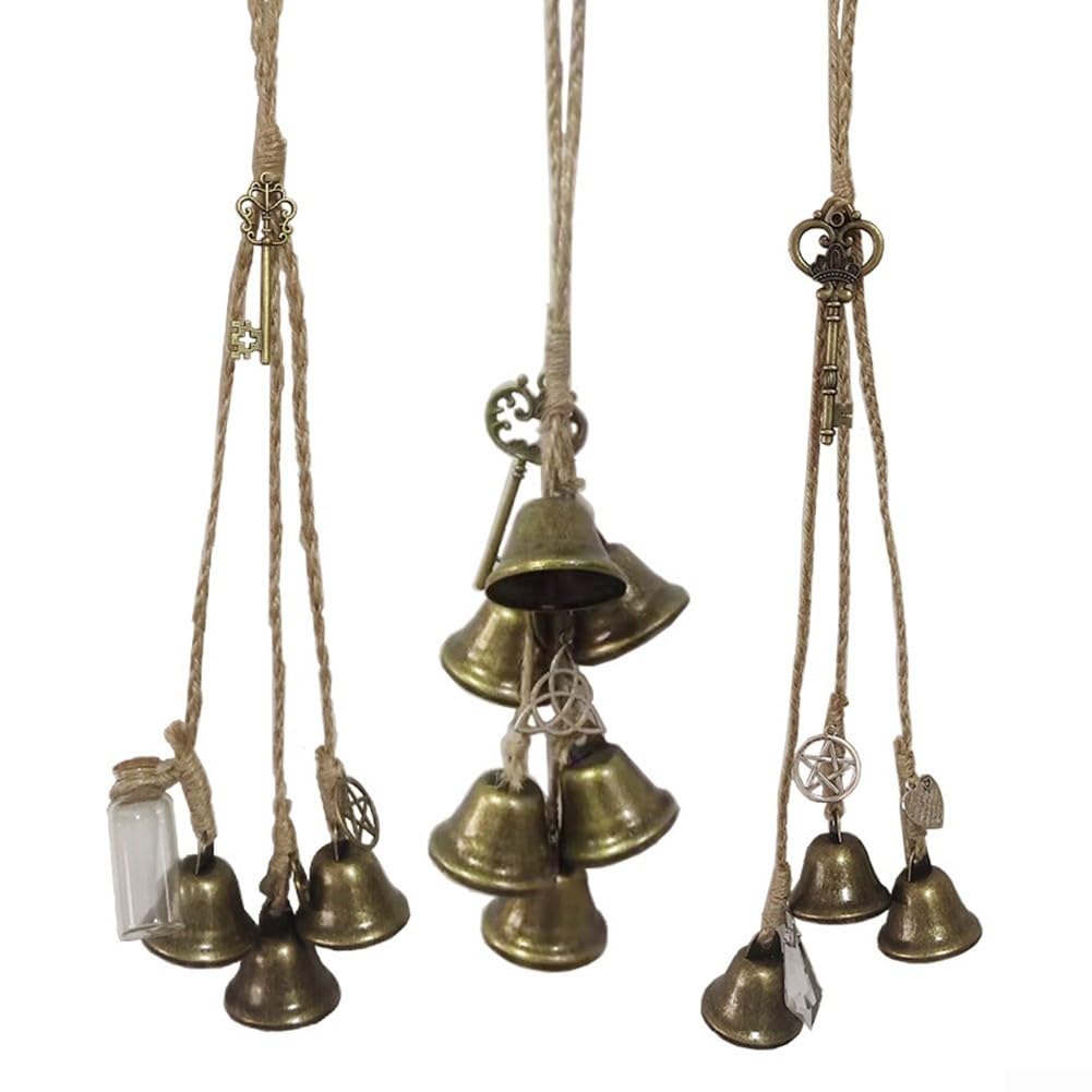 Witch Wind Chime con campane protettive per flusso di energia positiva
