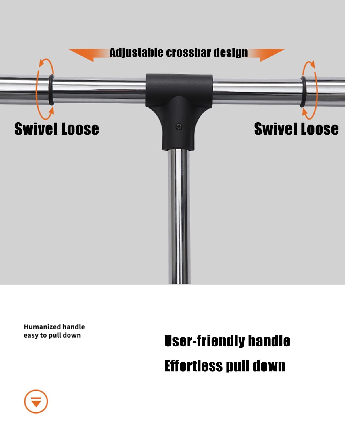 DYK&NX Appendiabiti Saliscendi Regolabile Armadio, ventole per Abiti Pieghevoli Bastone, Automatico con Apertura e Chiusura Assistita, Carico Massimo 40 kg, per Armadio Guardaroba (Size : 700-930mm)