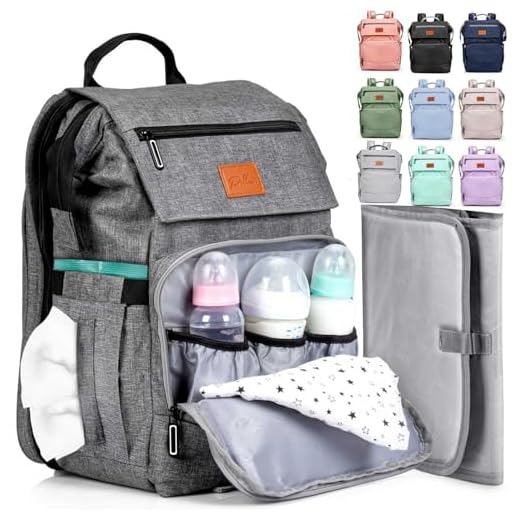 PILLANI Baby Diaper Bag Backpack - Large Bag for Boys & Girls, Waterproof Diaper Backpack - Travel Diaper Bags w/Changing Pad, Baby Registry Search & Shower Gifts - Essentials Must Haves Newborn Stuff