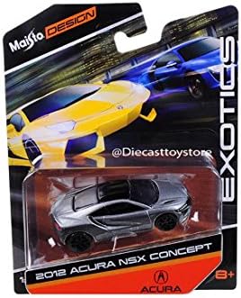 New DIECAST Toys CAR MAISTO 1:64 Exotics 2012 Acura NSX Concept Grey Color 15494-16NSX